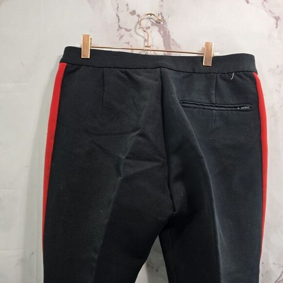 Vintage Ski Pants Mens 30 Black Red Racing Stripe 70s 80s Wool Stirrup Flare - Picture 6 of 14